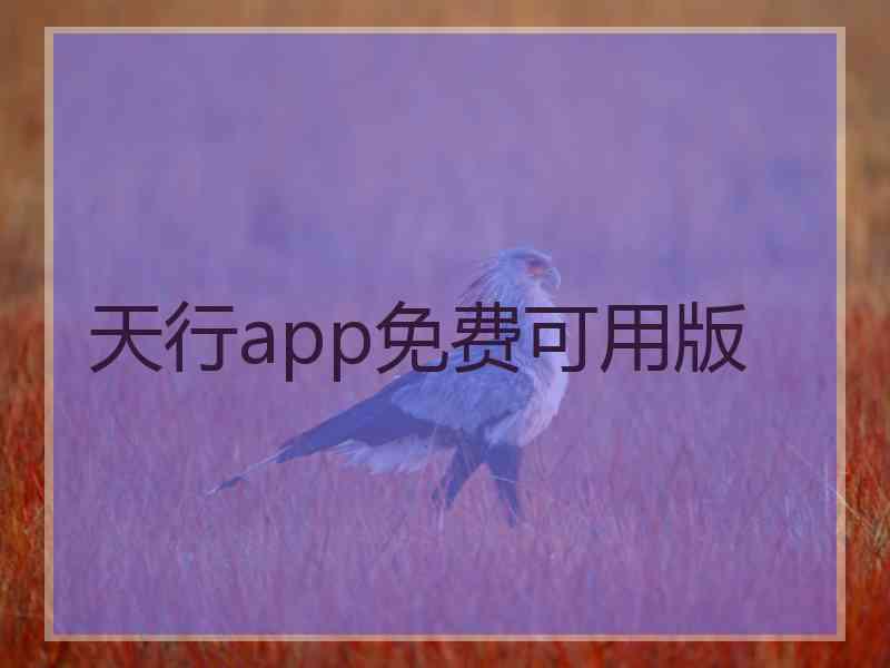 天行app免费可用版