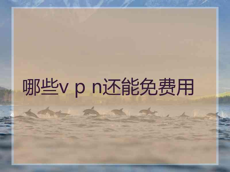 哪些v p n还能免费用